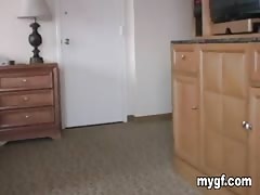 Tight butt of a stunning brunette gets smashed by a horny ex boyfriend